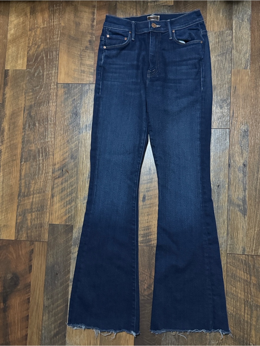 Mother The Weekender Fray Jeans Home Movies Flare Size 26